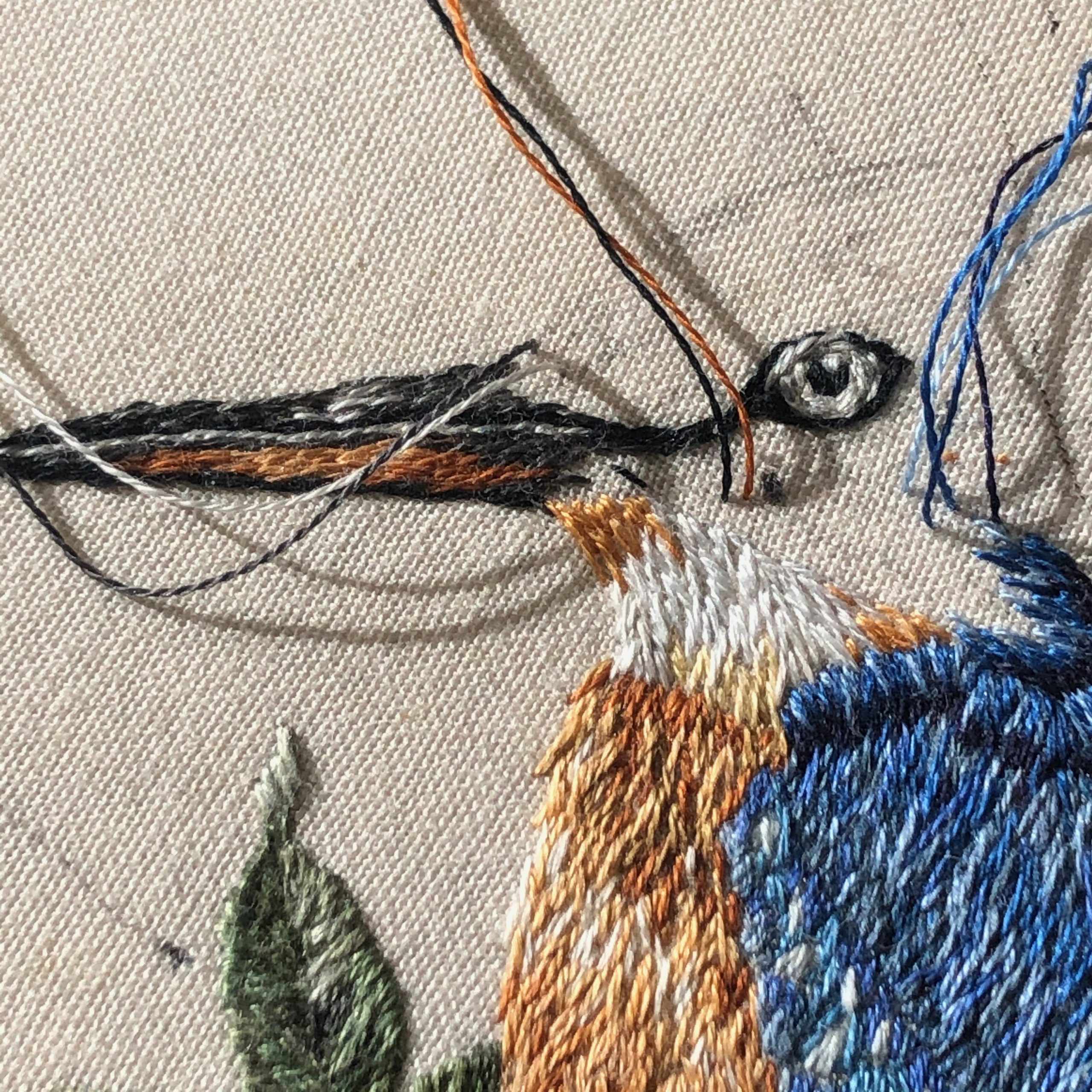 kingfisher embroidery jessica devine